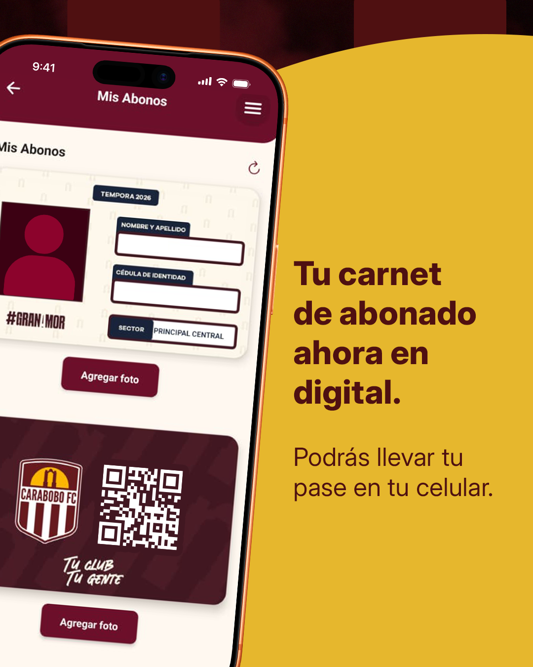 App Carabobo FC - Carnet de abonado digital